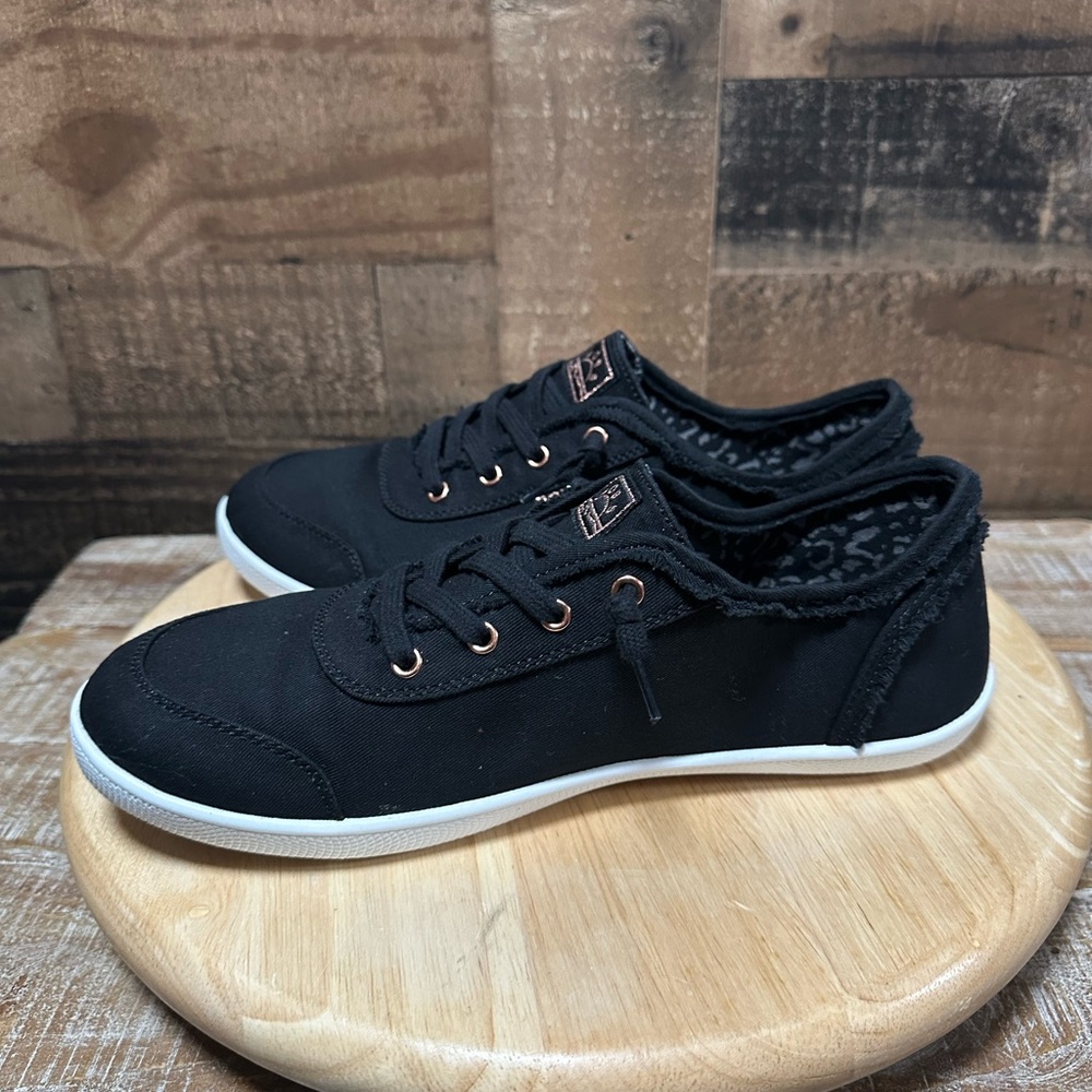 Skechers BOBS B Cute Sneaker Women Sz 10 Black Canvas Casual Comfort Shoe 33492 - Picture 6 of 8